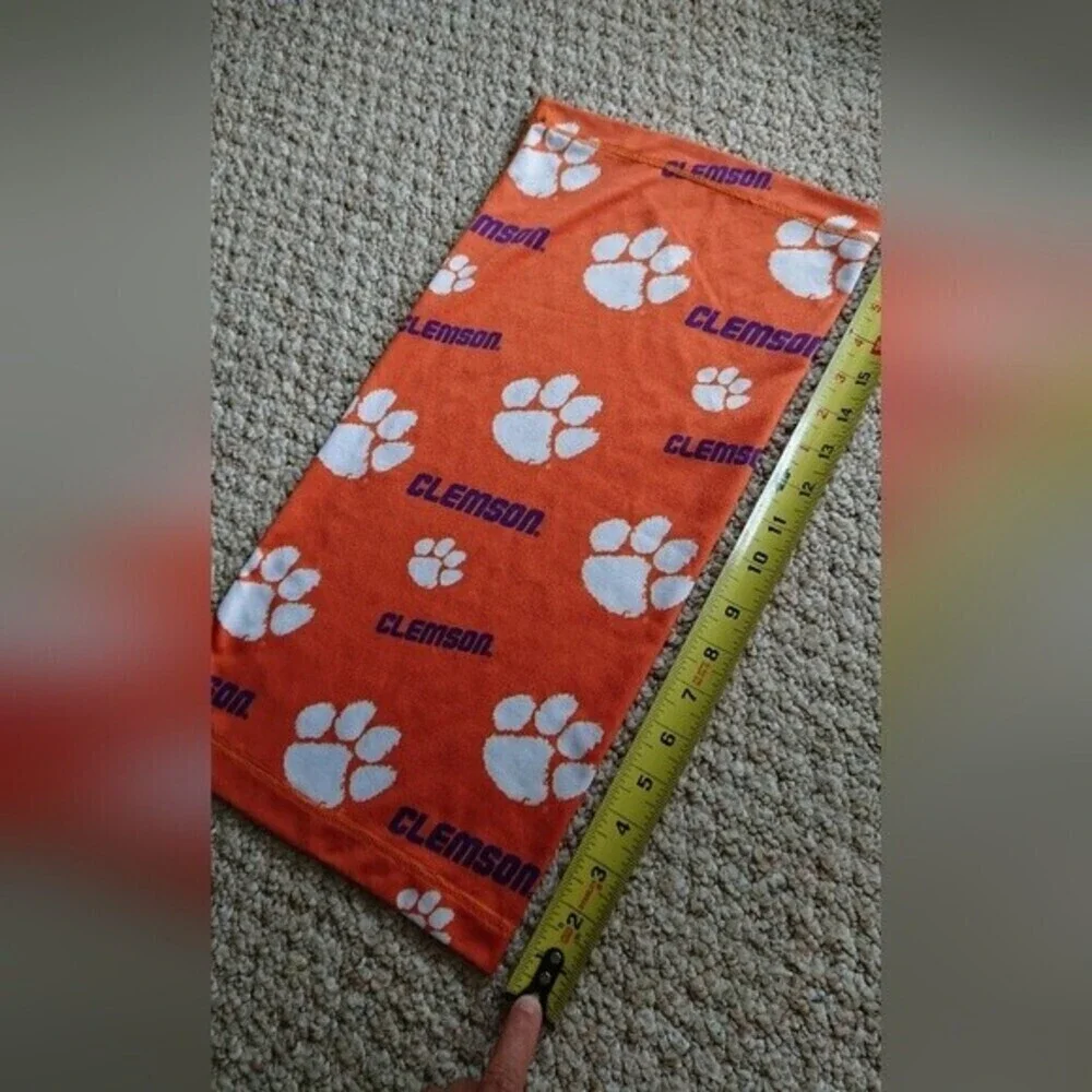 Clemson Tigers All Over Logo Orange Neck Gaiter